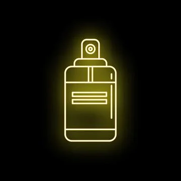 Spray bottle neon icon vector illustration Stock Illustration
