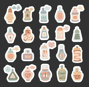 Spray bottle object set in scandinavian style Stock Illustration