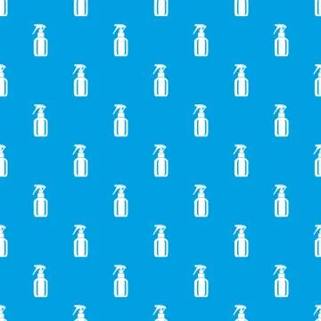 Spray bottle pattern vector seamless blue Stock Illustration