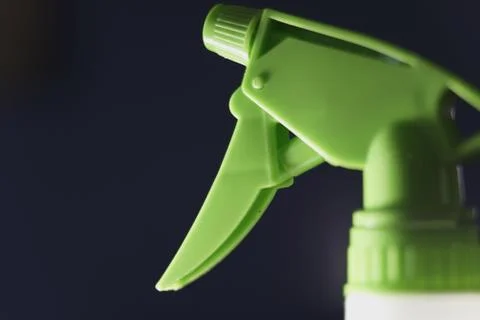 Spray bottle with sanitiser 库存照片