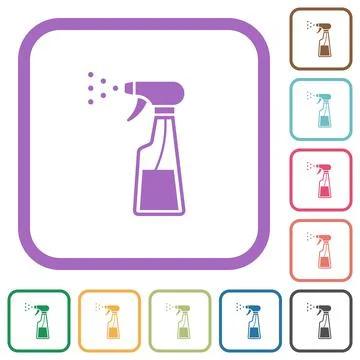 Spray bottle simple icons 스톡 일러스트