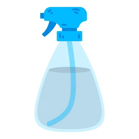 Spray bottle for water. Atomizer for spraying liquid on flowers. Stock Illustration