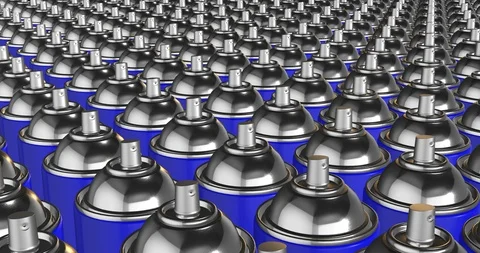Spray can aerial view Stock Footage 89066164