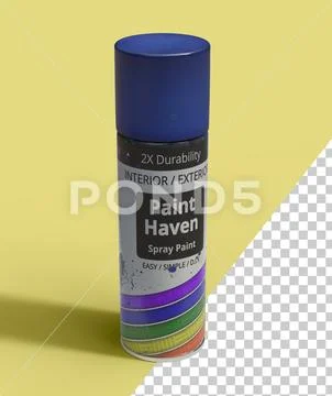 Spray can in the background, right side view PSD Template