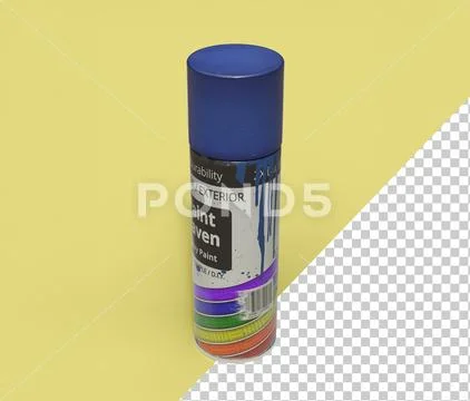 Spray can in the background, right side view PSD Template
