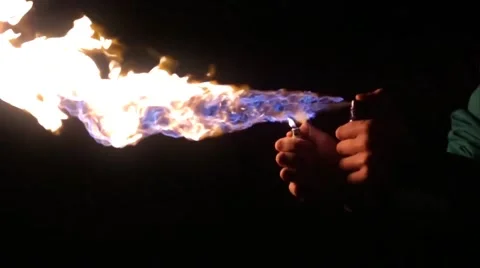 Spray can fire yellow Stock Footage 42878047