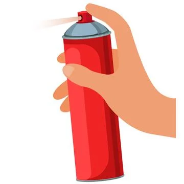 Spray Can In Hand Stock Illustration