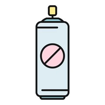 Spray can icon with no pests symbol Stock Illustration