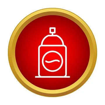 Spray can icon with paint wave symbol Stock Illustration