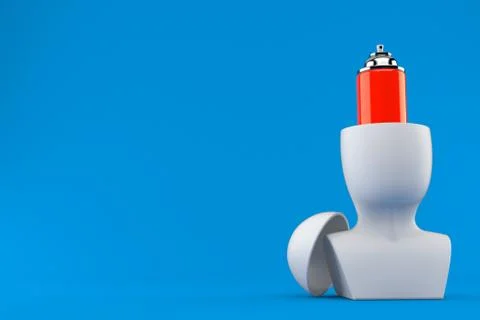 Spray can inside head Stock Illustration