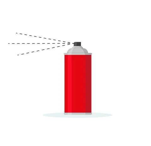 Spray can isolated on white background. Vector illustration in a flat style. Stock Illustration