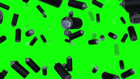 Spray can loop green screen animation Vídeo Stock 146051371