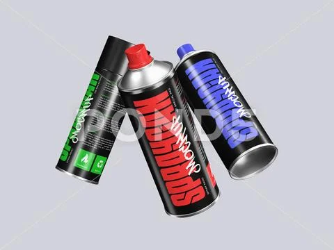 Spray Can Mockup Modèle PSD
