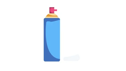 A spray can next to a container of whipped cream on a plain background, sho.. Stock Footage 332343429