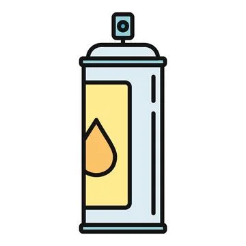 Spray can with nozzle and paint drop Stock Illustration