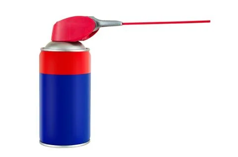 Spray can with plastic pipe Stock Photos