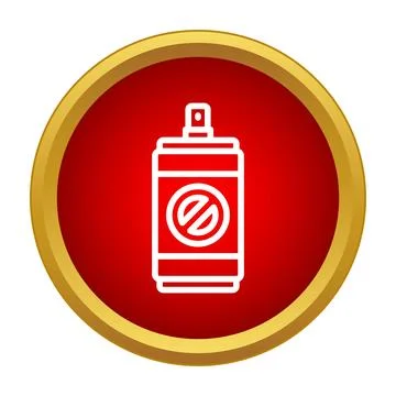 Spray can with stop sign preventing pests Stock Illustration