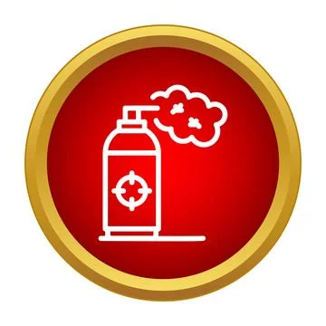 Spray can targeting pests dispensing toxic vapor Stock Illustration