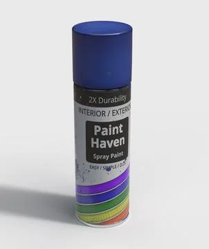 Spray can on the white backdrop, left side view Stock Illustration