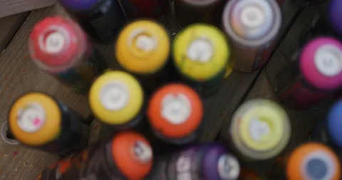 Spray cans Stock Footage 101526717