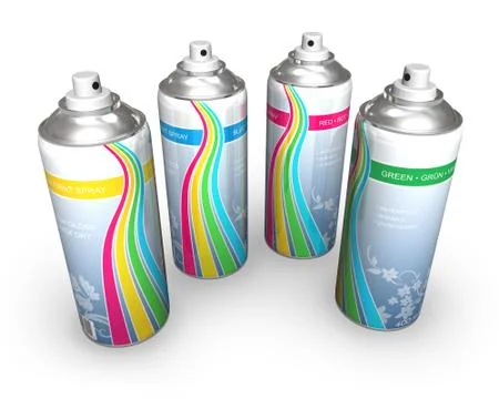 Spray cans Stock Illustration