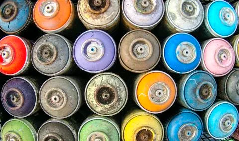 Spray cans Stock-Fotos