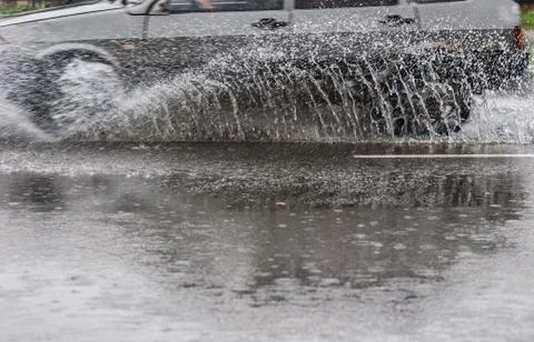 Spray from the car Foto stock