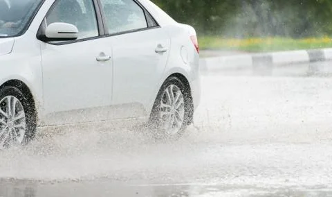 Spray from the car Stock Photos