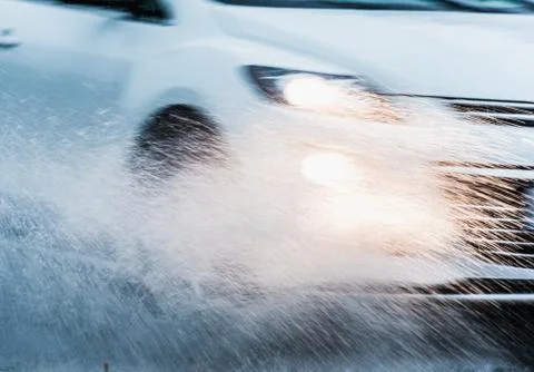 Spray from the car Foto stock