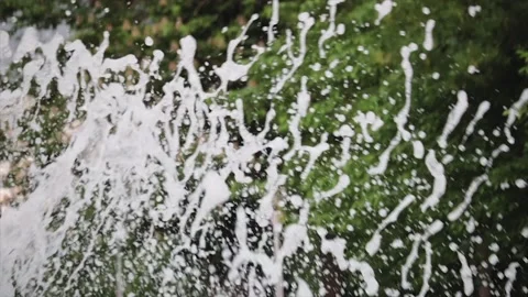 A spray of clean, clear, refreshing water soaring up Stock Footage 115311051