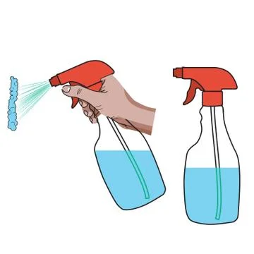 Spray cleaner  Stock Illustration