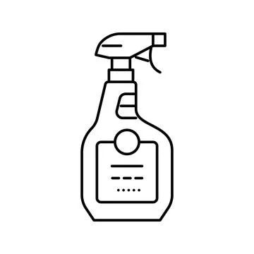 Spray for cleaning window line icon vector illustration 스톡 일러스트