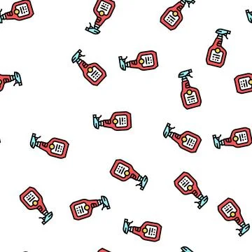Spray for cleaning window vector seamless pattern Stock Illustration