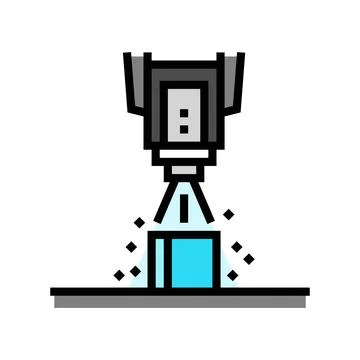 Spray coating application materials engineering color icon vector illustration Stock Illustration