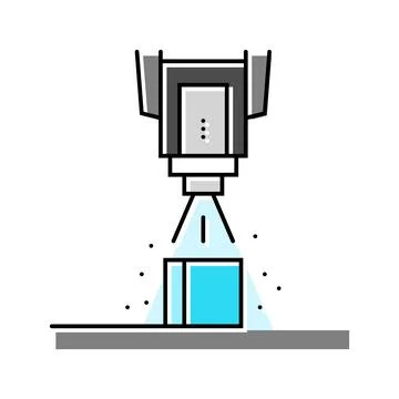 Spray coating application materials engineering color icon vector illustration Stock Illustration