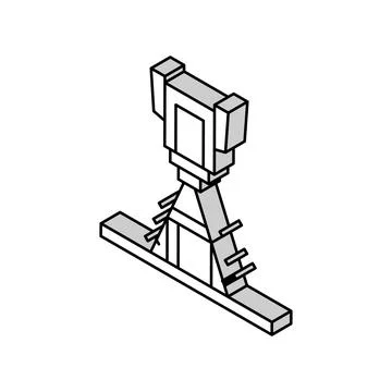Spray coating application materials engineering isometric icon vector Stock Illustration