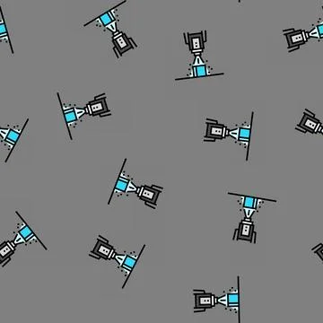 Spray coating application materials engineering vector seamless pattern Illustrazione stock