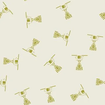 Spray coating application materials engineering glyph seamless pattern Stockillustratie