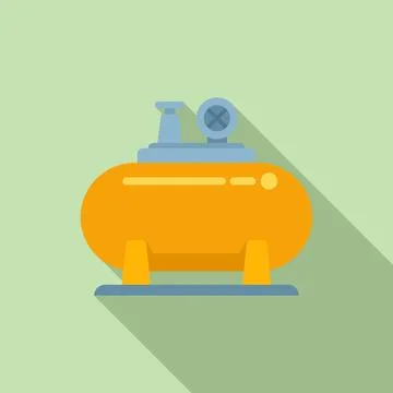 Spray compressor icon flat vector. Air machine Ilustração Stock
