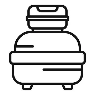 Spray compressor icon outline vector. Air machine Illustrazione stock