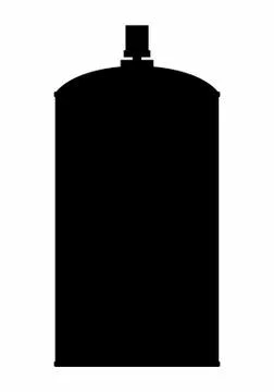 Spray dark silhouette Illustrazione stock