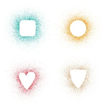 Spray decoration frames Stock Illustration