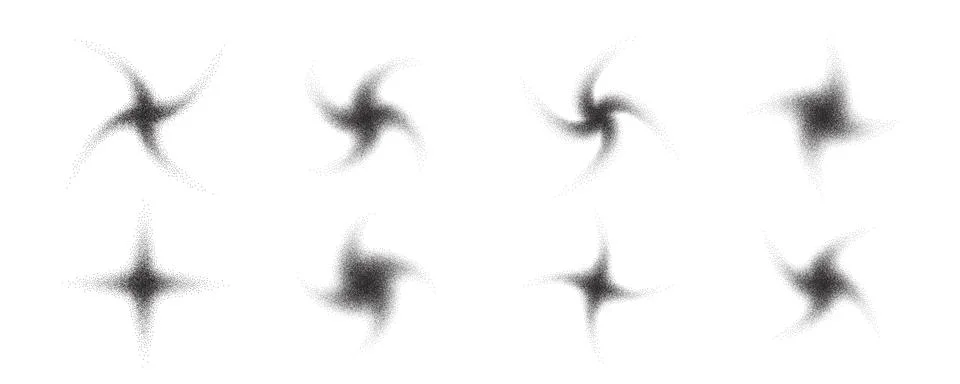 Spray Dot Grain Stippled Dotted Noise Elements Collection. Dirty Dust Sand 库存插图