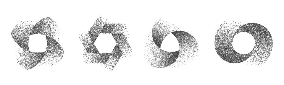 Spray Dot Grain Stippled Dotted Swirl Elements Collection. Dirty Dust Sand 스톡 일러스트