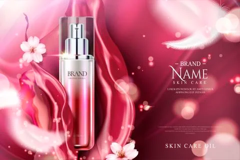 Spray essence ads Stock Illustration