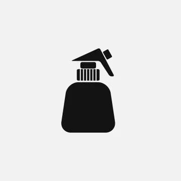Spray the flower black icon Stock Illustration