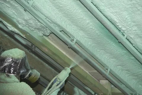 Spray Foam Insulation Foto stock