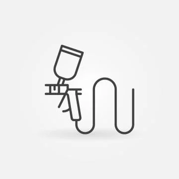Spray gun linear icon Stock Illustration