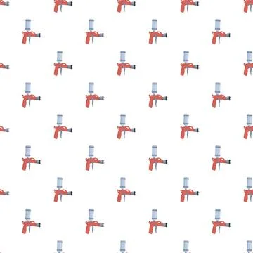 Spray gun pattern showing paint application equipment repeating イラスト素材