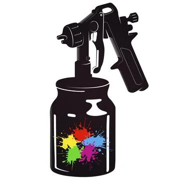 Spray gun tool for painter Stock Illustration